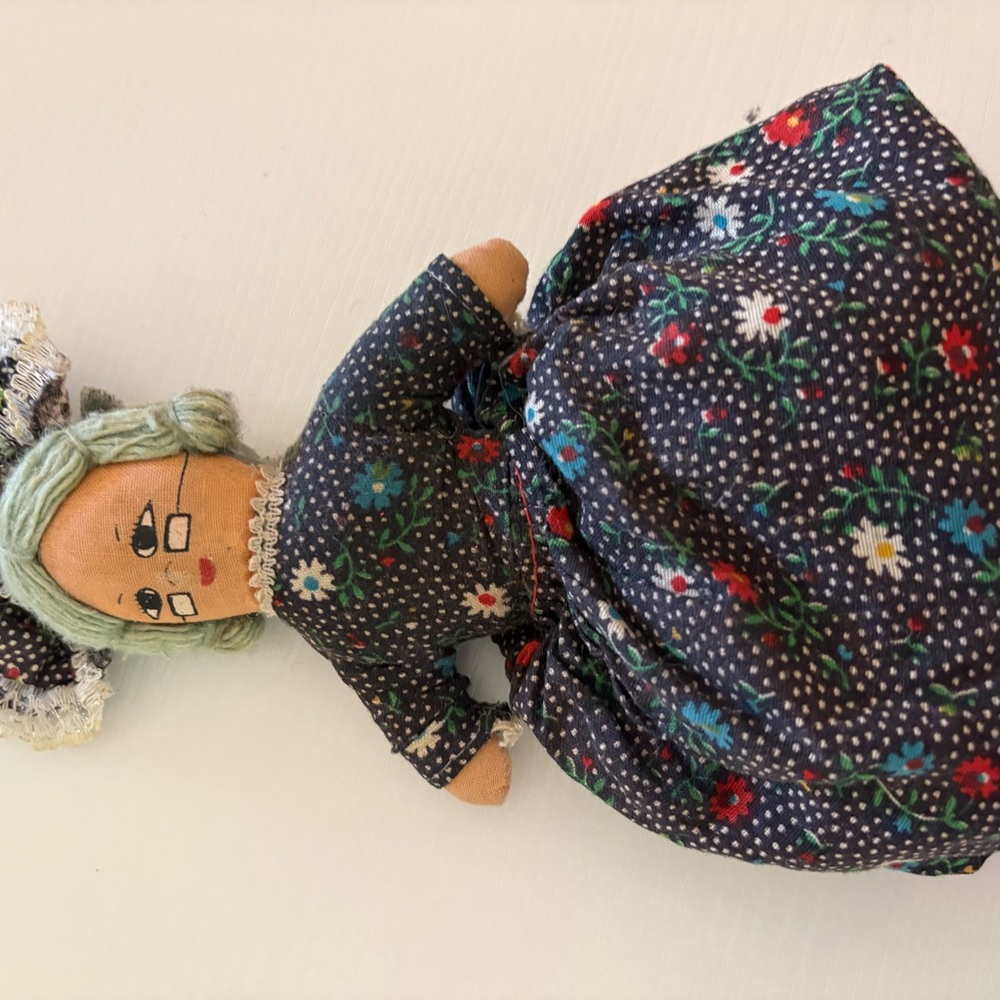 Floral Patterned Cloth Doll